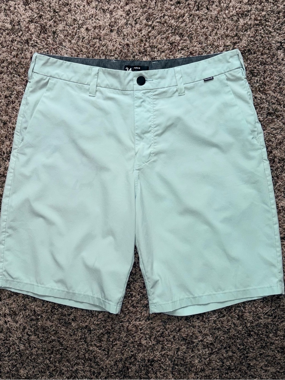 Bright light mint green *HURLEY* men’s casual wicking stylish golf ⛳️ shorts 34